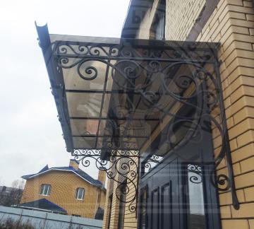 Кованый козырек. Индивидуальный дизайн №291