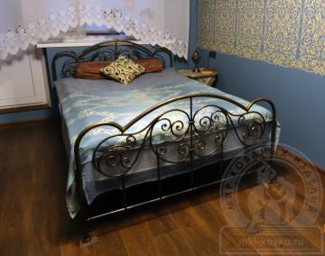 Кованая кровать, размер 120×200 №68