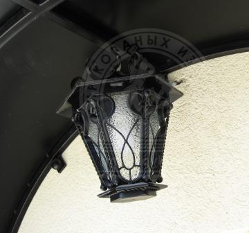 Кованый фонарь, установка на потолок №19