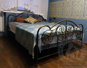 Кованая кровать, размер 120×200 №68