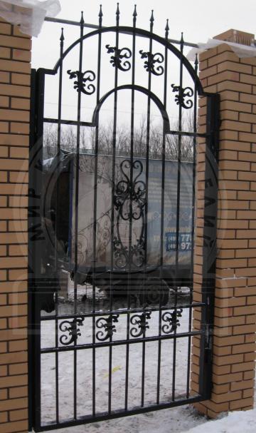 Кованые ворота и калитка открытого типа №281