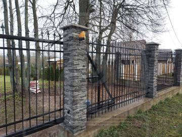 Кованые ворота и калитка № 316