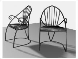 Кованые стулья оригинальной формы №10