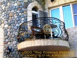 Кованое балконное ограждение №54 от 28 000 руб. за пог.м.