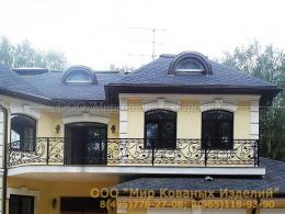 Кованое балконное ограждение №37 от 16 000 руб. за пог.м.