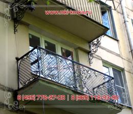 Кованое балконное ограждение №71 от 15 000 руб. за пог.м.