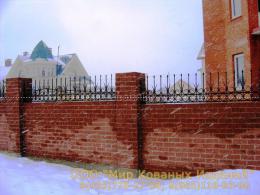 Кованый забор №143 от 4 500 руб. за пог.м.