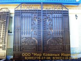 Кованые ворота и калитка №163 от 12 000 руб. за м2