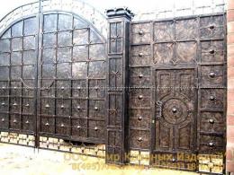Кованые ворота и калитка №161 от 18 400 руб. за м2